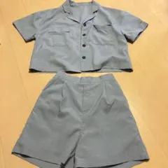 グレー 半袖 ショートパンツセットアップ