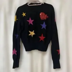 DENNY ROSE 星とハート刺繍 長袖セーターのサムネイル