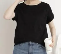 DRESKIP フロントレース　半袖　カットソーブラウス