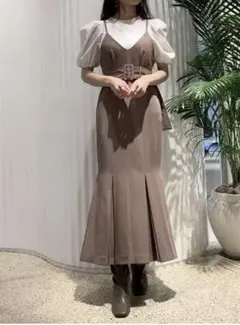 snidel ウエストベルトマーメイドワンピース