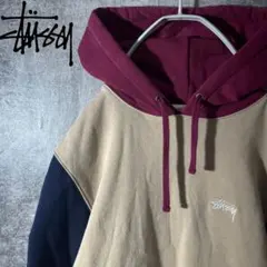 [大人気]　ステューシー　パーカー　ストックロゴ　刺繡　マルチカラー　存在感◎