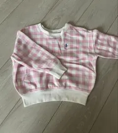 ラルフローレン　ギンガムチェック柄トレーナー　サイズ100
