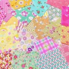 可愛い生地セット♥223 ドロップ　花柄　いちご　松山敦子　ピンクスレトロ