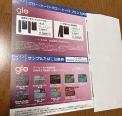 glo HILO/HILO plus 1000円割引券 サンプルたばこ引換券