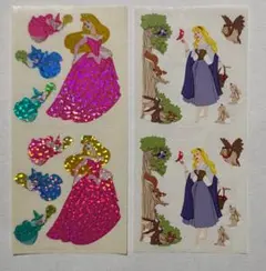 平成レトロ ディズニー　オーロラ姫シール　d7