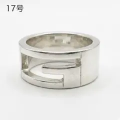美品 グッチ GUCCI ブランデッドG リング 指輪 17号 シルバー 925