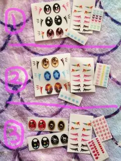 Labubu ラブブ 着せ替えアイ お目目&つけまつ毛&ボディシール♡