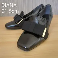 【美品】DIANA オペラシューズ ダイアナ リボン エナメル ローファー 革靴