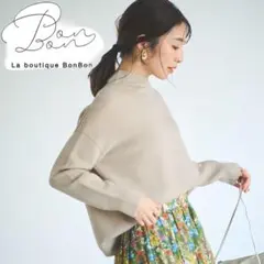 11T351☆LaBoutique BonBon ボトルネック ニット セーターのサムネイル