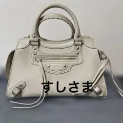 10万→BALENCIAGA□本革レザー クラシック ペーパー トートバッグ 