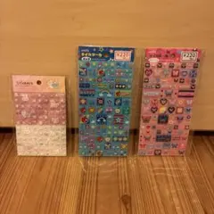 セリア　キャンドゥ　タイルシール　３点セット　平成レトロ