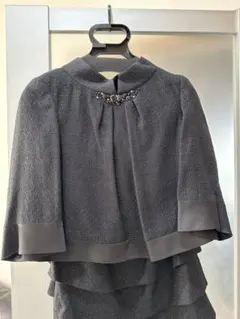 【美品】ブラック ラメ・ビジュー付き セレモニースーツ