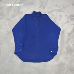 Ralph Lauren Blake XL ロイヤルブルー BDシャツ 赤刺繍