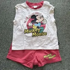 ミッキーマウス 半袖トップスとショートパンツセット