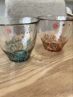津軽びいどろ　ロックグラス　ペア