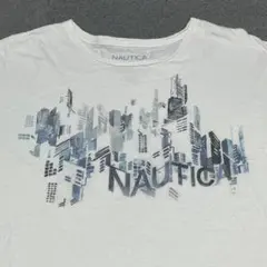 669 NAUTICA 都市柄ロゴ 白 XL/XXL相当 シティムード ゆるだぼ