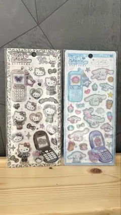 新品未開封　平成はっぴーふぉん　シール　正規品　シナモン　キティ