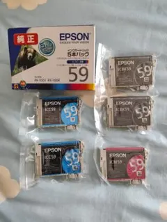 EPSON インクカートリッジ 59シリーズ 5本セットとバラ5個の10個セット