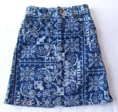 HYSTERIC　ヒステリック　総柄デニムスカート　110