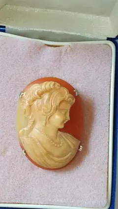 シェルカメオ CAMEO ブローチ SILVER 2WAY サイン カメオ 美品 - メルカリ