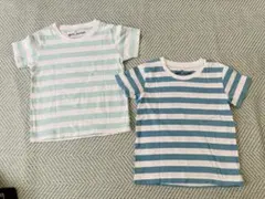 無印良品 ボーダーTシャツ 100cm 2枚セットのサムネイル