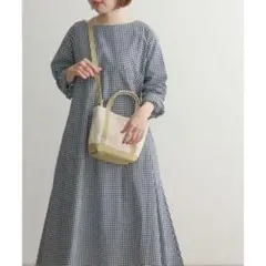 【URBAN RESEARCH DOORS】ギンガムチェックフレアワンピース　M