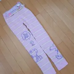 専用です☆SNOOPY ストライプ レギンス M-L ピンク
