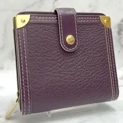 ヴィトン 二つ折り財布 パープル ゴールド金具 ヴィンテージ 希少のサムネイル