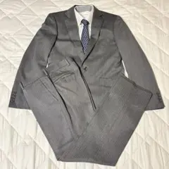 【美品】 SUIT SELECT メンズ スーツ セットアップ グレー M