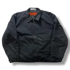 RED KAP ワークジャケット ブラック フェード 古着 無地 中綿