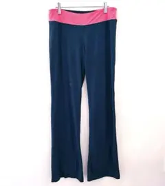 OLD NAVY ヨガパンツ トレーニング パンツ フレア 黒 × ピンク Sのサムネイル