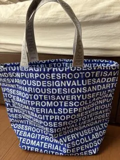 ROOTOTE トートバッグ　英字　ブルーのサムネイル