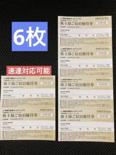 6枚★東急不動産　株主優待　ハーヴェスト リゾートホテル　宿泊優待券 ハーベスト