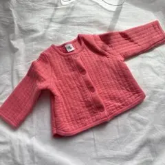 プチバトー　チュビックキルティングカーディガン 12M 74cm