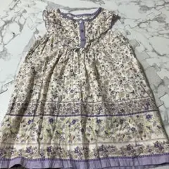 BEAMS mini 花柄 ノースリーブワンピース 100のサムネイル