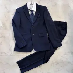 レディフレディ 男の子フォーマルスーツ 160 5点セット ネイビー ストライプ