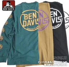 【BEN DAVIS】サークルロゴ ロンT 長袖Tシャツ グリーン ストリート