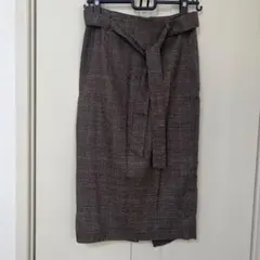 ブラウン系チェック タイトスカート YEVS