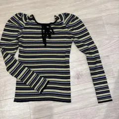 SLY 2WAY BORDER TOPS 2wayボーダートップス ニット