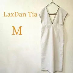 ★​美品★ふくれジャガードナローワンピース◾アイボリー Vネック M