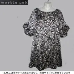 m24890・値下★marble ink★チュニック光沢あるサテン調パフスリーブのサムネイル