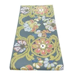 専用帯4110 ●高級 正絹 唐草彩花文 六通 袋帯