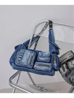 ☆JEANASIS☆MULTI POCKET BAG デニム ショルダーバッグのサムネイル