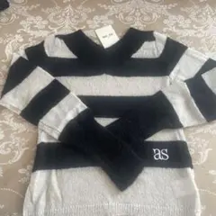 ason ふわふわボーダーニットSサイズ