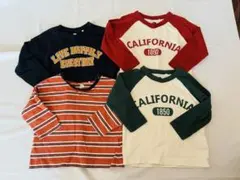 【西松屋】ELFIN DOLL ベビー・キッズ 長袖Tシャツ 4枚セット