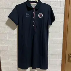 MUNSINGWEAR ネイビー ポロワンピース