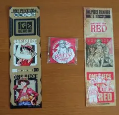 ONEPIECE FILM RED 特製 シール シャンクス缶バッジ