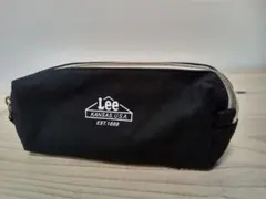 Lee ダブルジップキャンバスポーチ ブラック ペンケースのサムネイル