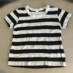 LAITERIE 黒白ストライプ 半袖Tシャツ　美品ですのサムネイル