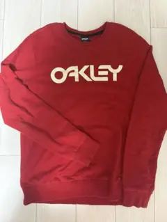 old OAKLEY スウェット XL レッド クルーネック オークリー テック
